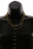 Luxury Faceted Necklace Gold/Black NWOT