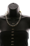 Luxury Faceted Necklace Gold/Clear NWOT