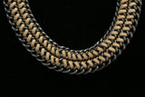 Luxury Leather Necklace Gunmetal/Brown NWOT