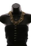 Luxury Pearl Crystal Necklace Gold & White NWOT