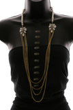 Luxury Pearl Crystal Necklace Gold & White NWOT