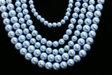 Luxury Pearl Necklace Gold/Blue NWOT