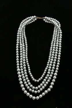 Luxury Pearl Necklace Gold/Gray NWOT