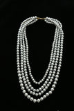 Luxury Pearl Necklace Gold/Gray NWOT
