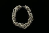 Luxury Pearl Crystal Choker-Necklace Silver & White NWOT