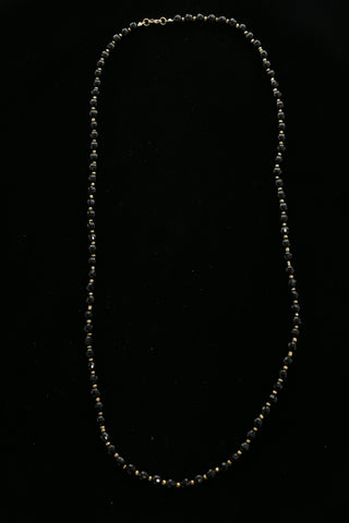 Luxury Faceted Necklace Gold/Black NWOT