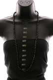 Luxury Faceted Necklace Gold/Black NWOT