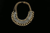 Luxury Faceted Necklace Gold/Gray NWOT