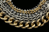 Luxury Faceted Necklace Gold/Gray NWOT