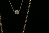 Luxury Crystal Heart Necklace Gold NWOT