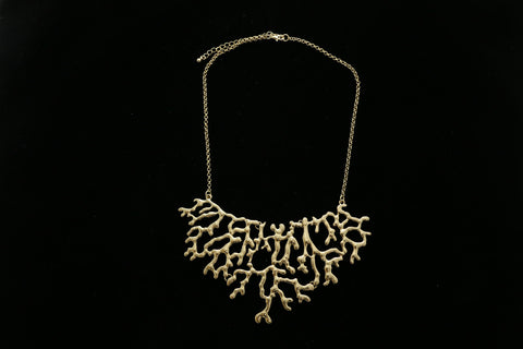 Luxury Coral Necklace Gold NWOT