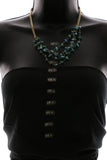 Luxury Semi-Precious Necklace Gold/Blue NWOT