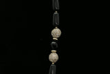 Luxury Crystal Necklace Gold/Black NWOT