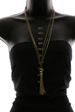 Luxury Y-Necklace Gold NWOT