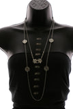 Luxury Faceted Flower Necklace Silver NWOT