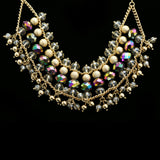 Luxury Faceted Necklace Gold NWOT