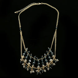 Luxury Faceted Necklace Gold/Green NWOT
