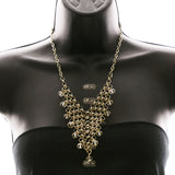Luxury Faceted Necklace Gold/Clear NWOT
