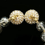 Luxury Faceted Crystal Necklace Gold & Clear NWOT