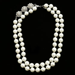 Luxury Crystal Choker-Necklace Silver/White NWOT