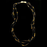 Luxury Faceted Necklace Gold/Black NWOT