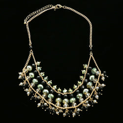 Luxury Faceted Necklace Gold NWOT