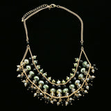 Luxury Faceted Necklace Gold NWOT