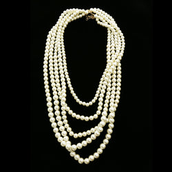 Luxury Crystal Necklace Gold/White NWOT