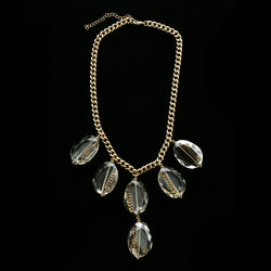 Luxury Crystal Necklace Gold NWOT