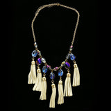 Luxury Faceted Necklace Gold/White NWOT