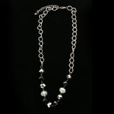 Luxury Faceted Necklace Silver/Black NWOT