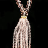 Luxury Faceted Crystal Necklace Gold & Pink NWOT