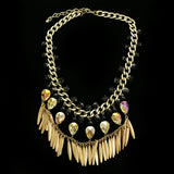 Luxury Faceted Necklace Gold NWOT