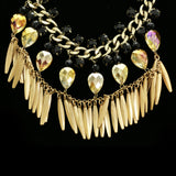 Luxury Faceted Necklace Gold NWOT