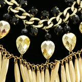 Luxury Faceted Necklace Gold NWOT