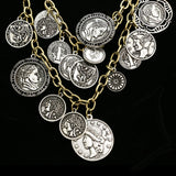Luxury Sudo Coins Necklace Gold NWOT