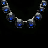 Luxury Crystal Necklace Silver/Blue NWOT