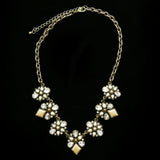Luxury Crystal Necklace Gold/White NWOT