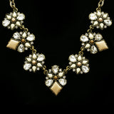 Luxury Crystal Necklace Gold/White NWOT