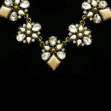 Luxury Crystal Necklace Gold/White NWOT