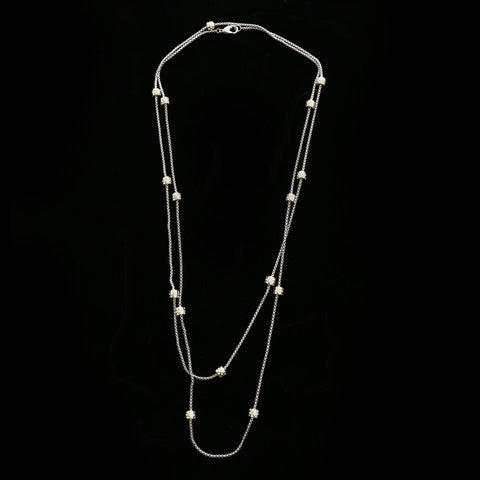 Luxury Crystal Necklace Silver NWOT