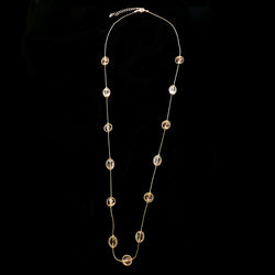Luxury Faceted Necklace Gold/Pink NWOT