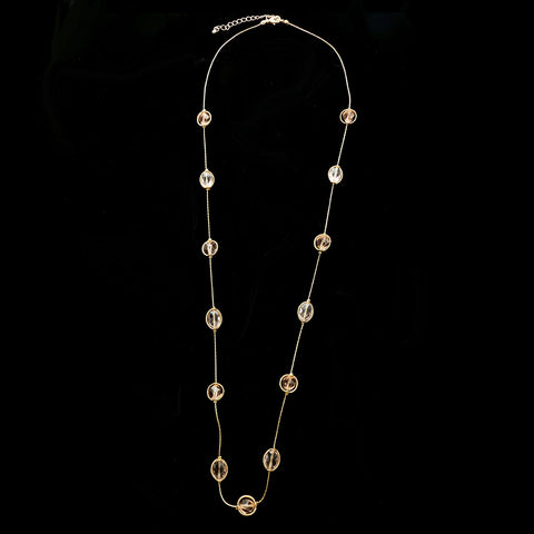 Luxury Faceted Necklace Gold/Pink NWOT