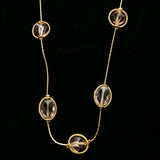Luxury Faceted Necklace Gold/Pink NWOT