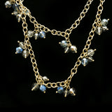 Luxury Faceted Necklace Gold/Gray NWOT