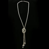 Luxury Crystal Y-Necklace Silver NWOT