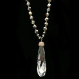 Luxury Crystal Rose Gold Y-Necklace Gold & Gray NWOT