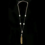 Luxury Crystal Necklace Gold/Black NWOT