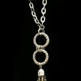 Luxury Faceted Y-Necklace Silver/Gray NWOT