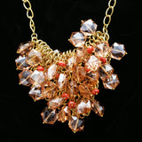 Luxury Faceted Necklace Gold/Pink NWOT